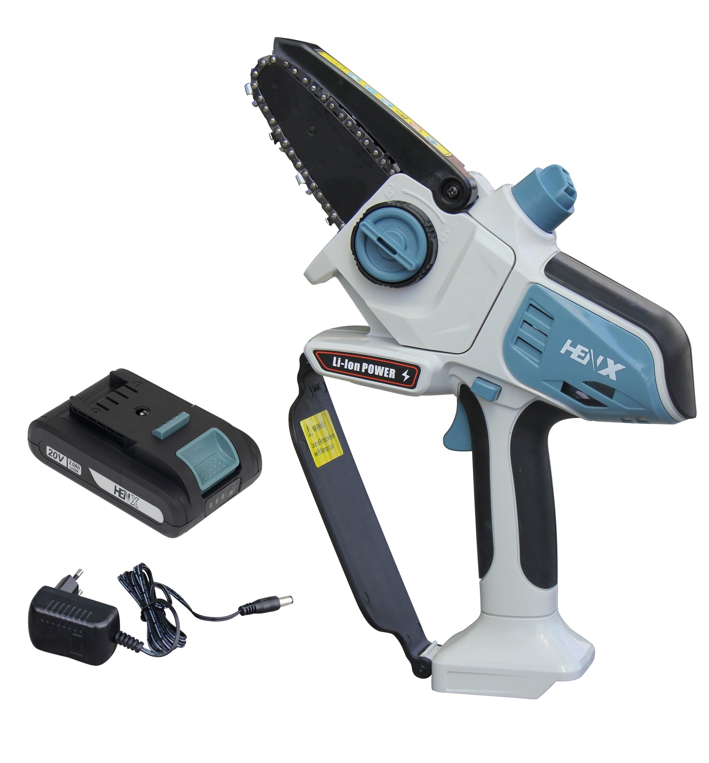 HENX 20V 4 Inch Cordless Mini Chainsaw Battery & Charger Included