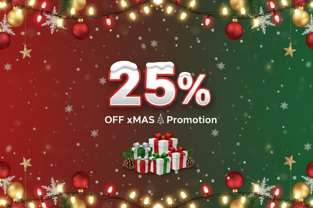 XMAS Promotion 25% OFF Banner